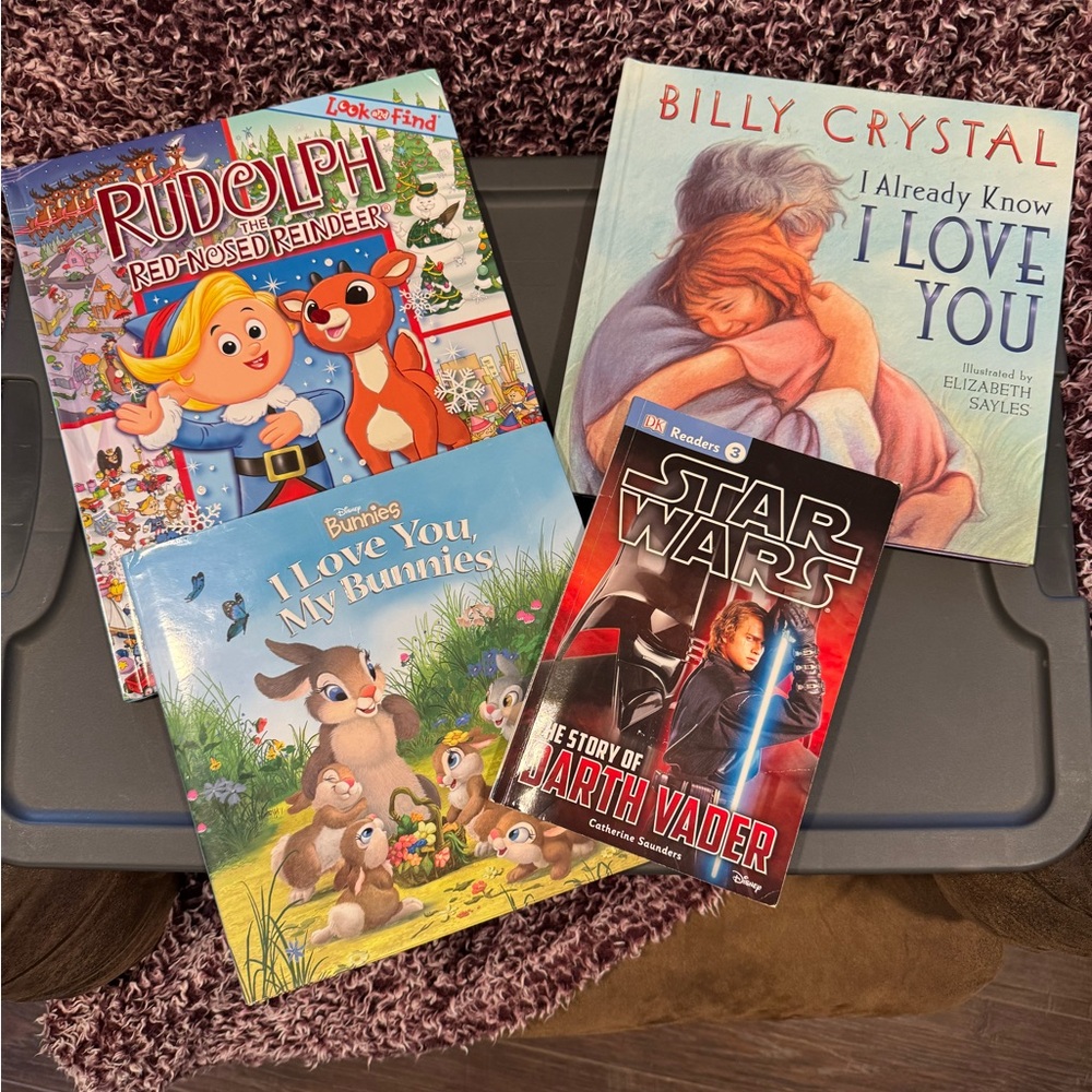 Assorted Kids Picture Books - Blue, Red, White Covers